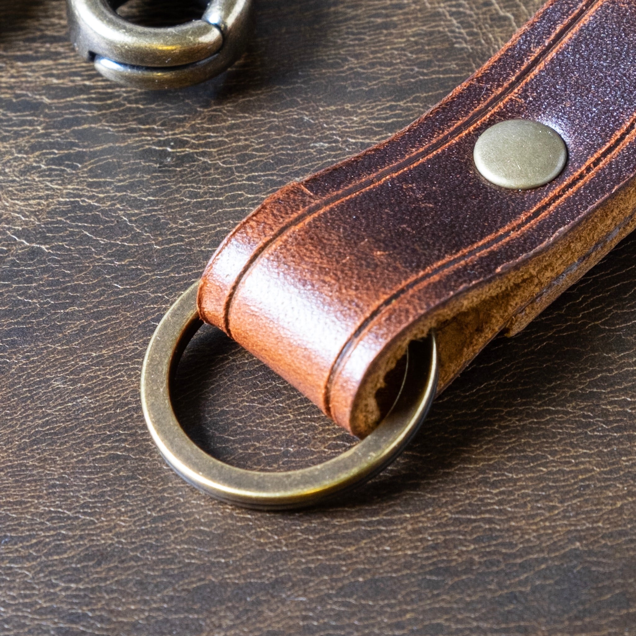 The Bass Harbor Leather Key Fob